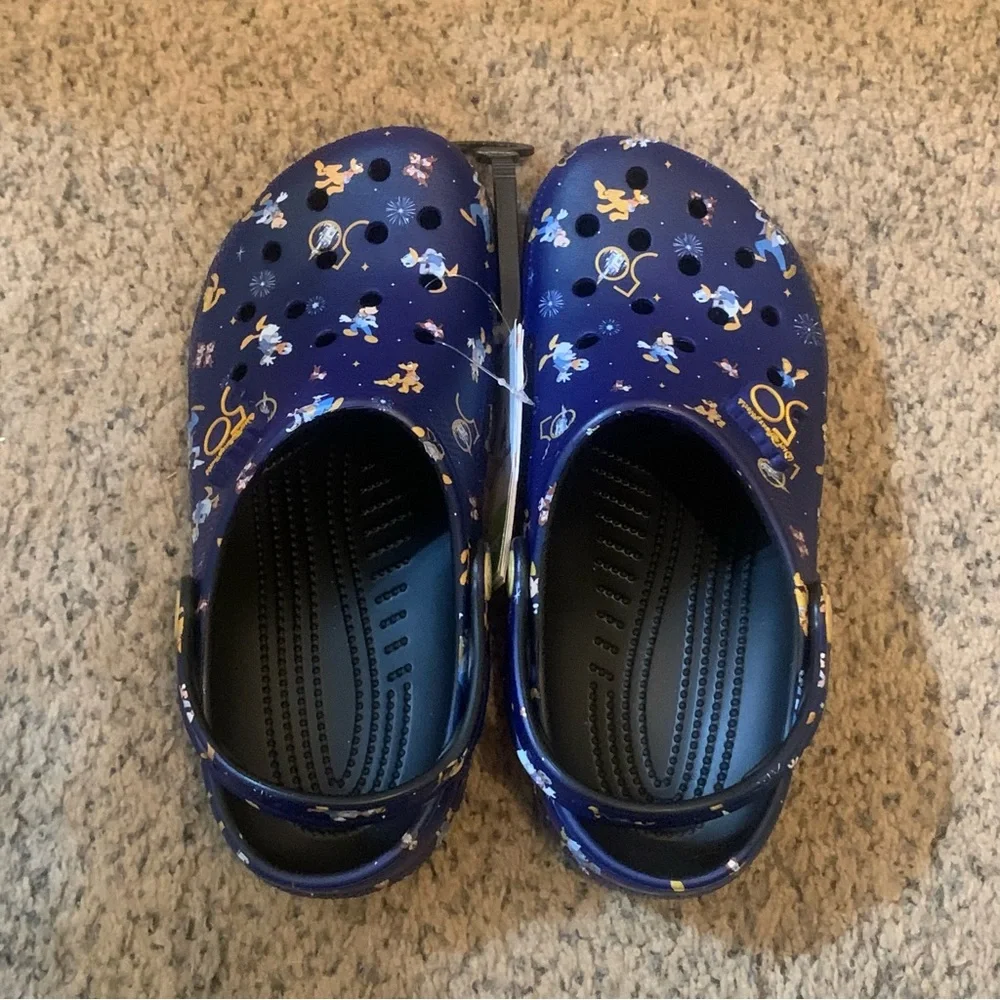 SOLD! NEW Disney 50th anniversary celebration crocs with original packaging - Picture 3 of 12